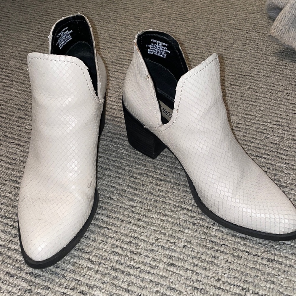 Steve Madden snake skin leather booties